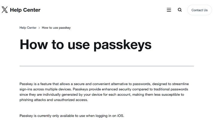 忻城苹果维修店铺分享iOS用户如何通过通行密钥(Passkey)登录 