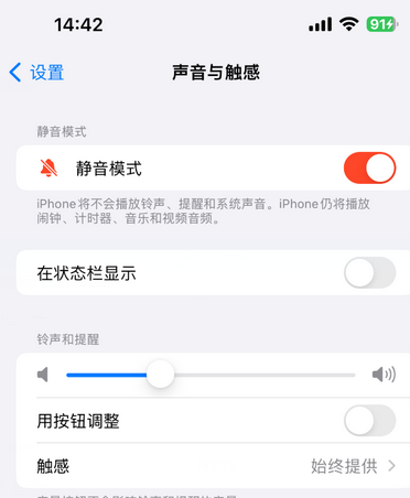 忻城苹果15Pro维修网点分享iPhone15Pro系列机型中隐藏静音图标 